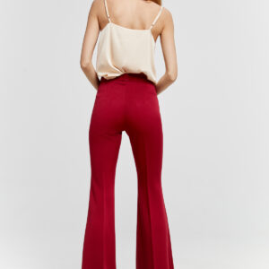 Red Flared Trousers