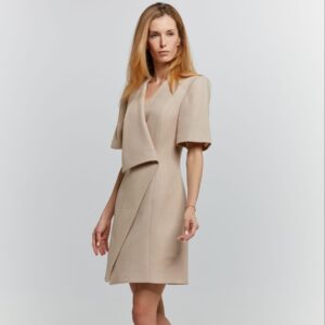 One Side Lapel Double-Breasted Dress