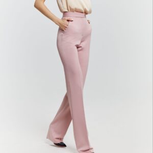 Pink Blush Straight-Leg Trousers