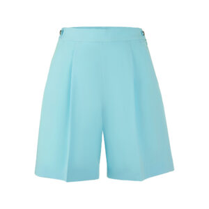 Pleated Shorts With Pockets Light Blue