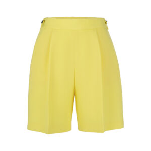 Pleated Shorts With Pockets Yellow