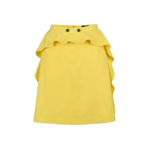 Flounce Mini Skirt Yellow