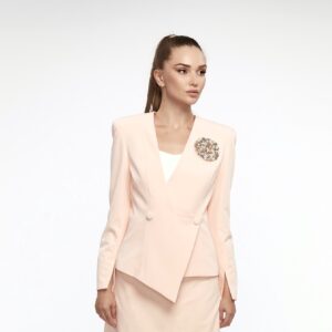Embellished Detail Double-Breasted Blazer
