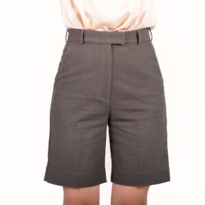 Khaki Linen Bermuda Shorts