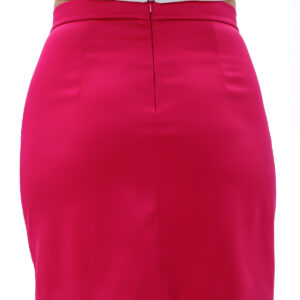 Fuchsia Slit Hem Mini Skirt